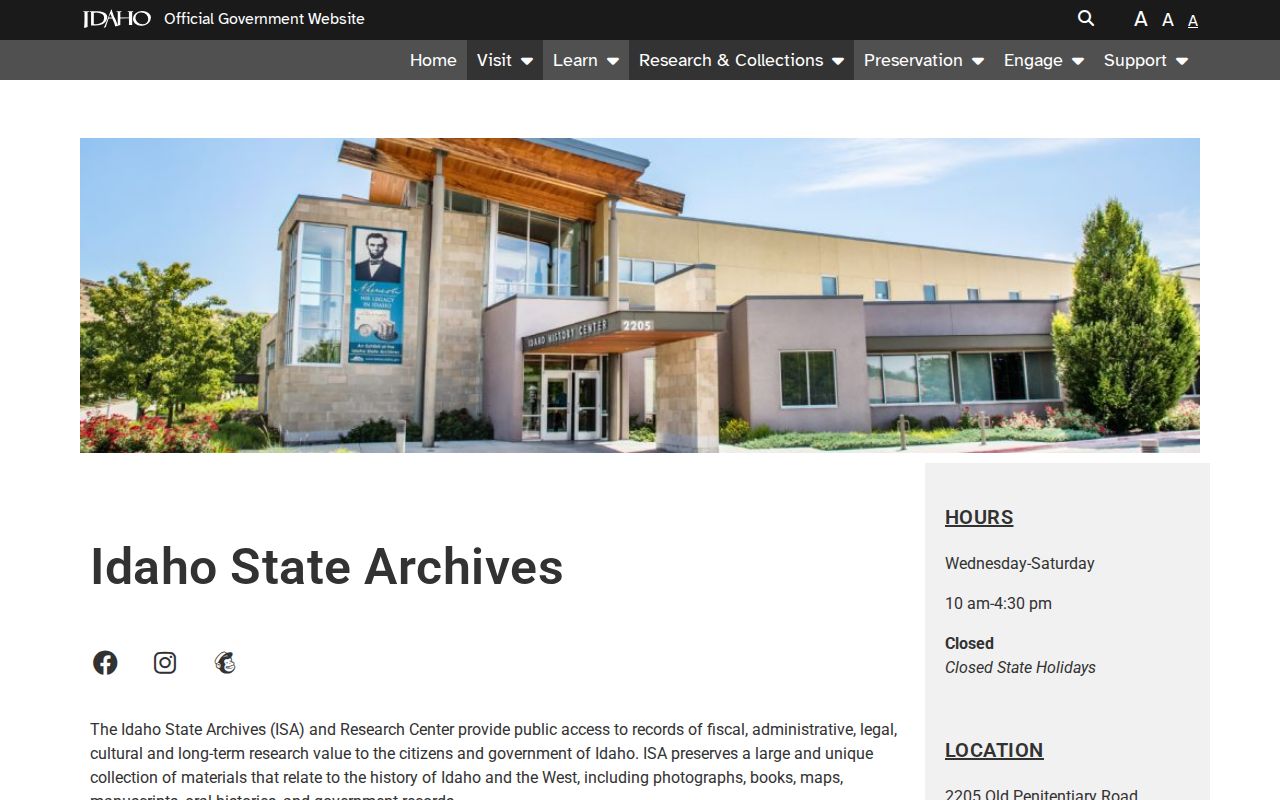 Idaho State Archives access for historical Owyhee County arrest records